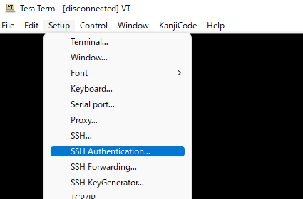 Tera Term SSH Authentication...