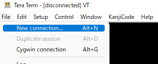 Tera Term New connection