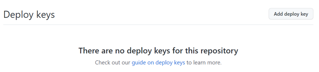GitHub Add deploy key