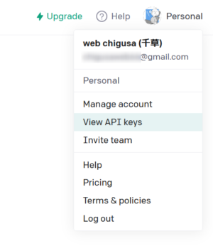 OpenAI View API keys
