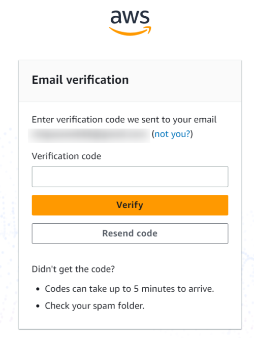 AWS Email verification