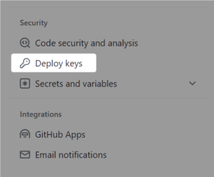 GitHub Deploy keys